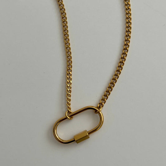 Carabiner Necklace - Gold